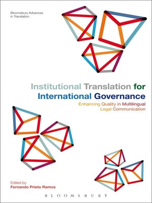 cover image of Institutional Translation for International Governance